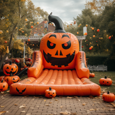 NB-BC075 Halloween bounce house bouncy castle pumpkin party inflatable commercial jumping castle inflatable bounce house bounce for sale